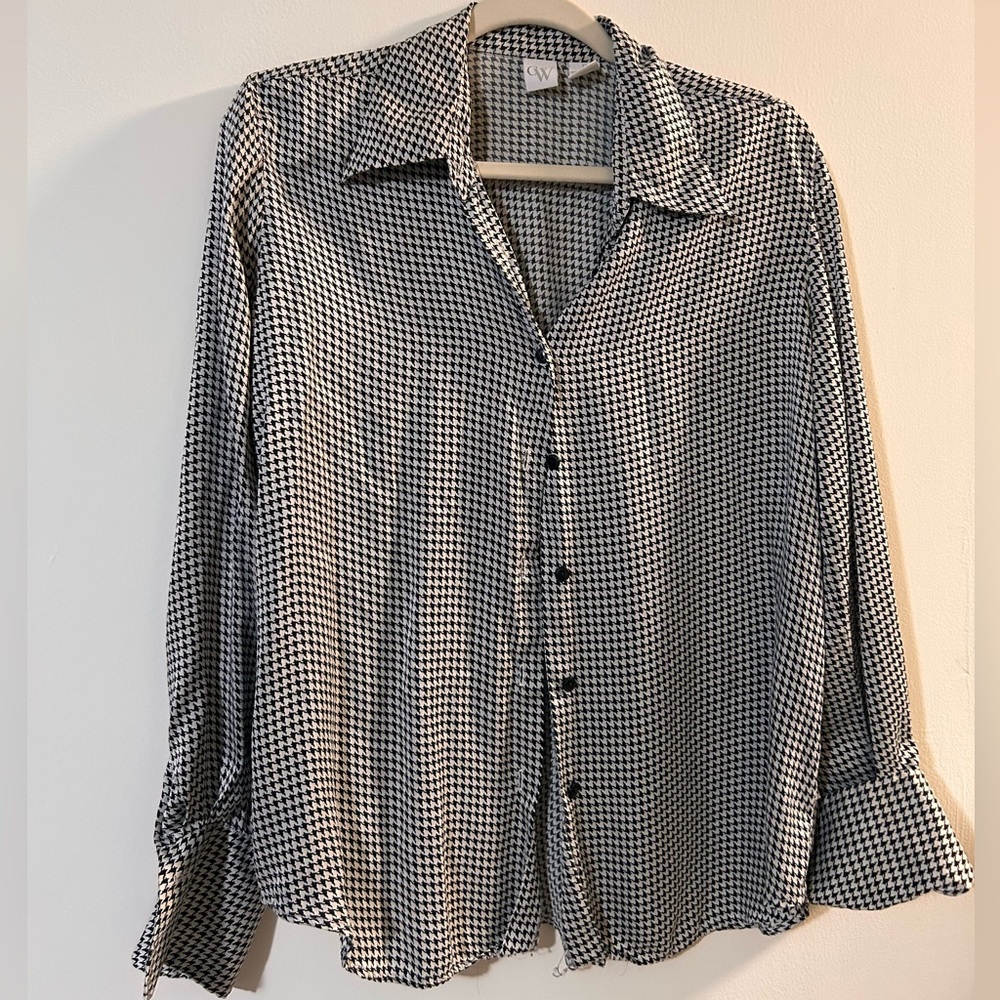 houndstooth print shirt Women